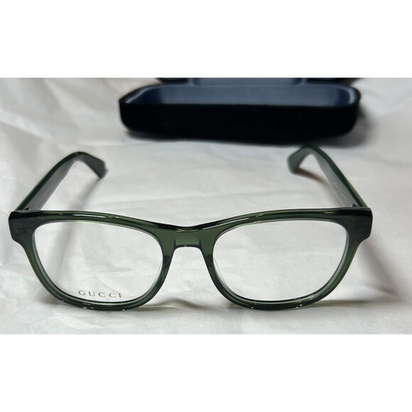 Authentic Gucci GG0004ON Eyeglass Frame Green 011 53-19-145 With Case Flaw main image 10